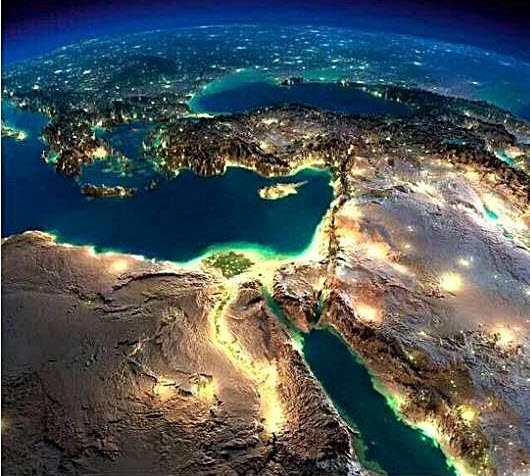 Night Satellite Of Egypt